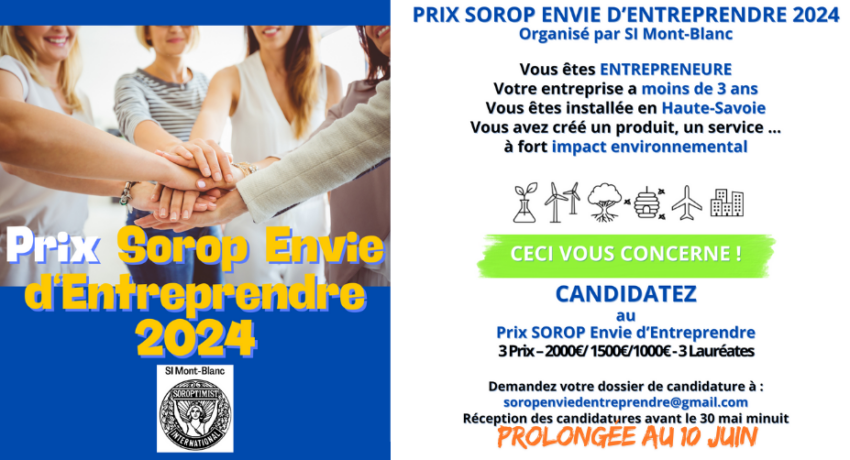 SOROP ENVIE D'ENTREPRENDRE 2024